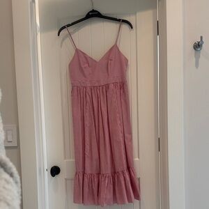 J. Crew Pink Striped Maxi Dress